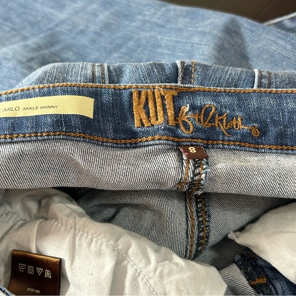 KUT From The Cloth Women's Jeans Denim CARLO Ankle Skinny Blue Size 8 - Picture 4 of 8